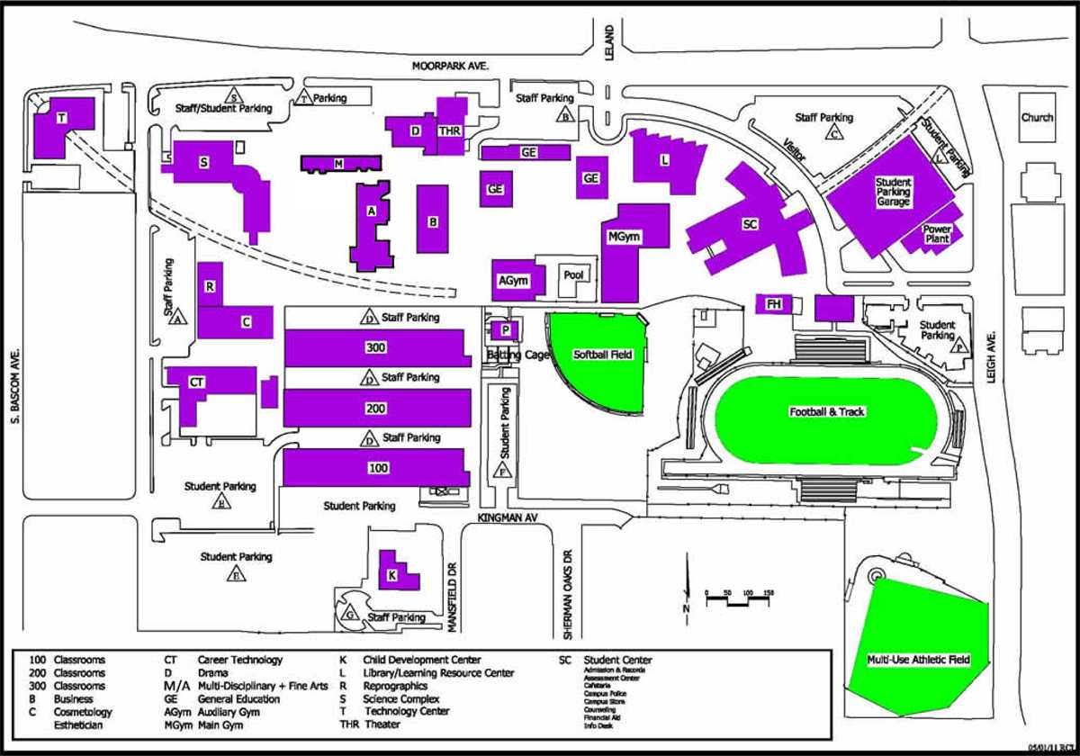 san jose city college map Campus Map City College Times san jose city college map