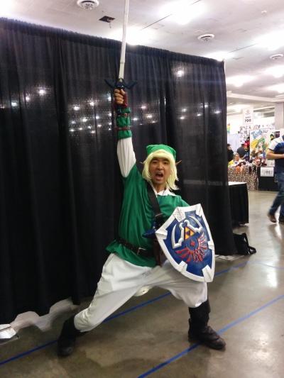 Tyler Higashi, Senior at San Jose State University studies graphic design, dresses as Link from "The Legend of Zelda" franchise at Wizard World Comic Convention, Downtown San Jose on Sept. 4th.