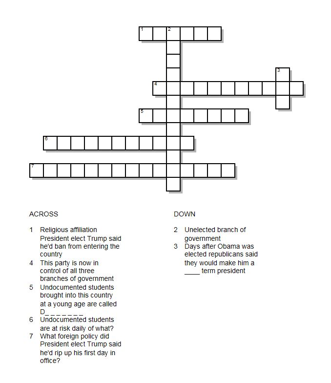 Election crossword City College Times