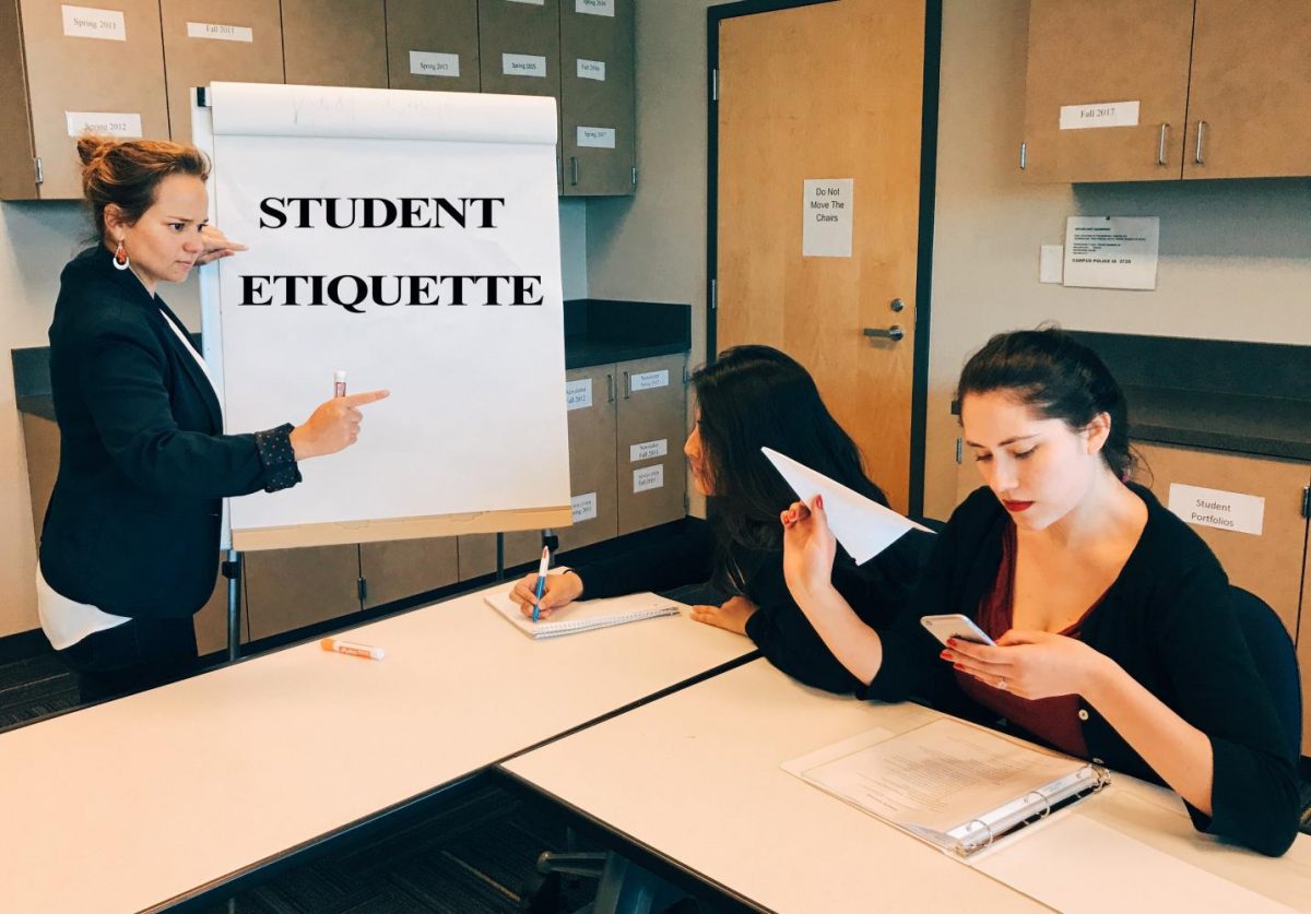 Etiquette is important in the classroom: texting is disrespectful for both the instructor and the classmates.