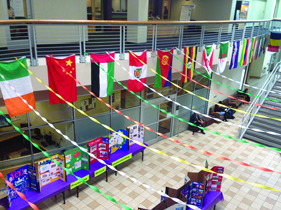 Arial view of student center during IEW