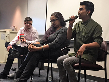 Former and current students speak at transgender awareness event