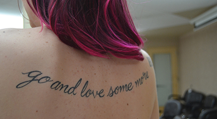 "I just felt possessed," said recent grad Claudia Bruno, on why she got her tattoos.