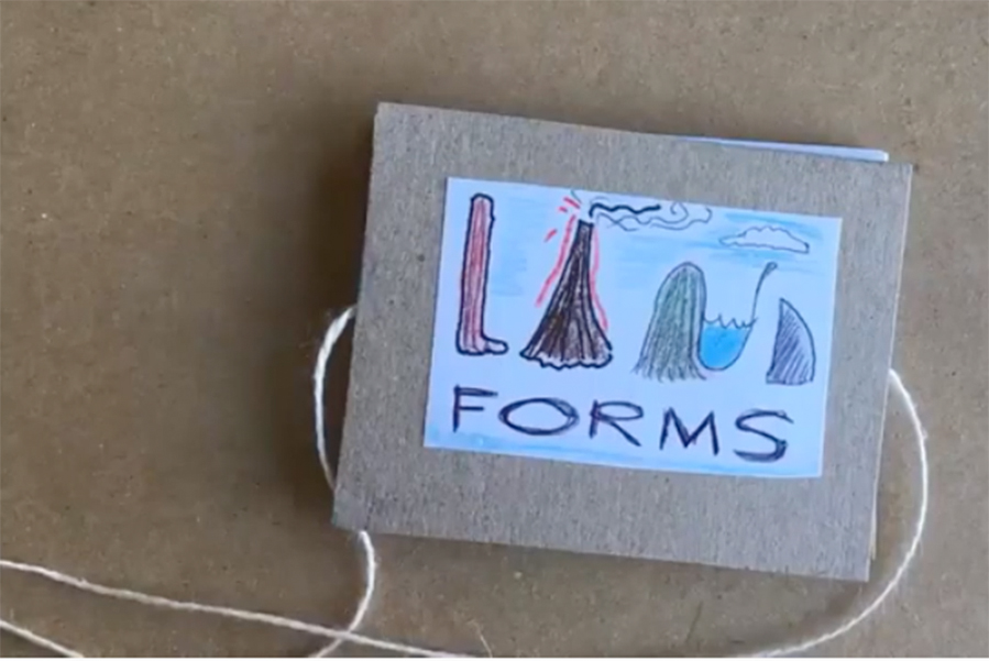 SJCC art instructor Ingrid Brook-Kothlow demonstrates how to make a mini landform book on her YouTube channel on May 22.