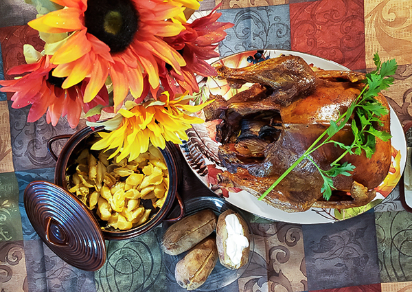 Thanksgiving dinner setting at Times Staff member Dung Tran's house on Nov. 26.