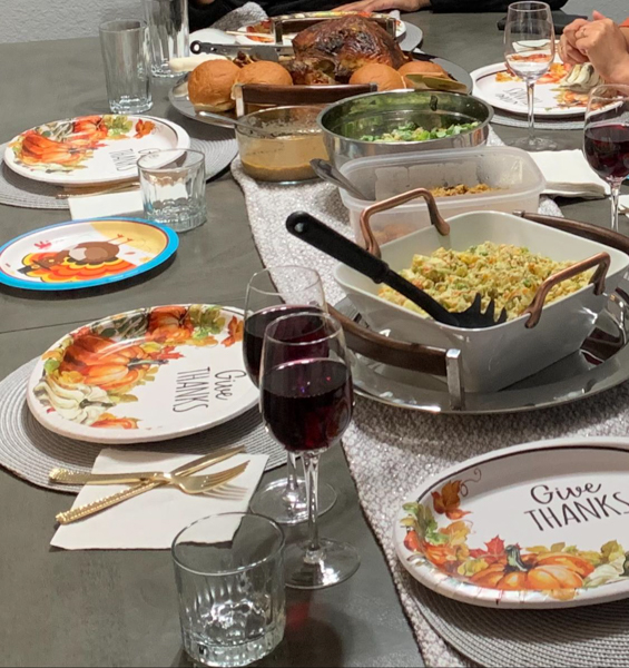 Thanksgiving dinner settings at Times Staff member Elaisa Acosta  Meneses house on Nov. 26.