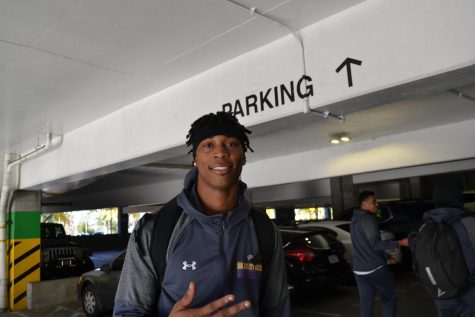 Basketball player Jaycson Bereal, 22, liberal arts major, says he agrees with SJCCs decision to give out free tuition in spring 2022. Bereal heads home after practice in the parking garage on Nov. 30.