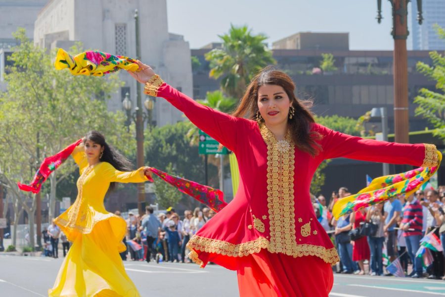 Persian dancers perform at the Norooz Festival and Persian Parade new year celebration in Los Angeles on March 21, 2015.