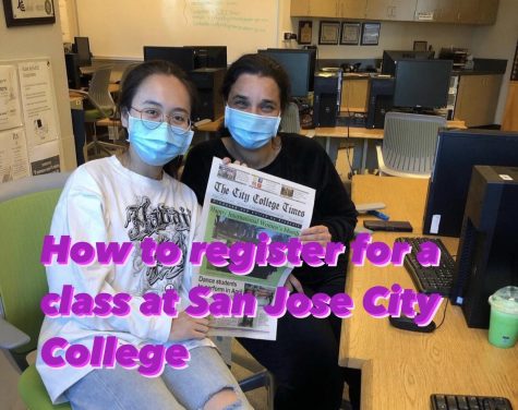 SJCC journalism students hold the first edition of the City College Times for the spring 2022 semester in February in the newsroom.
