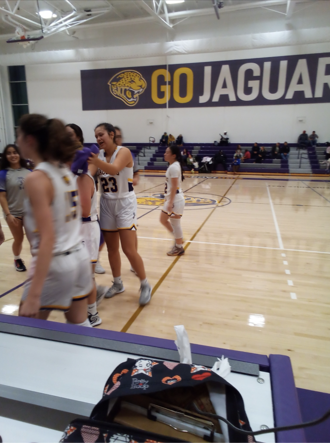 Jaguars forward Danna Martinez helping the team to victory.