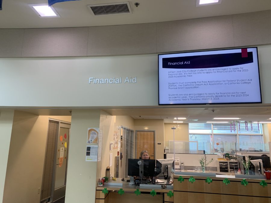 The Financial Aid Office at SJCC located in the Student Center.