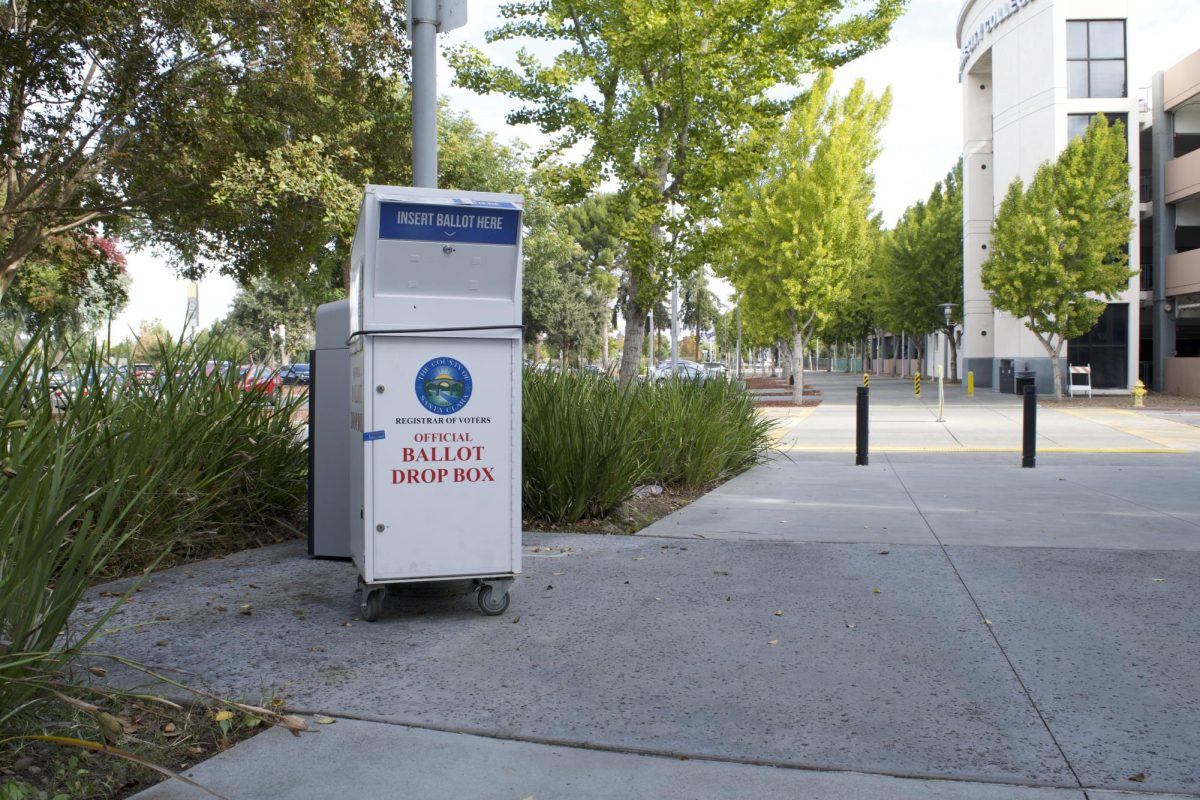 A ballot drop-off location located just outside of the Student Center. // Emerson Cody for the City College Times