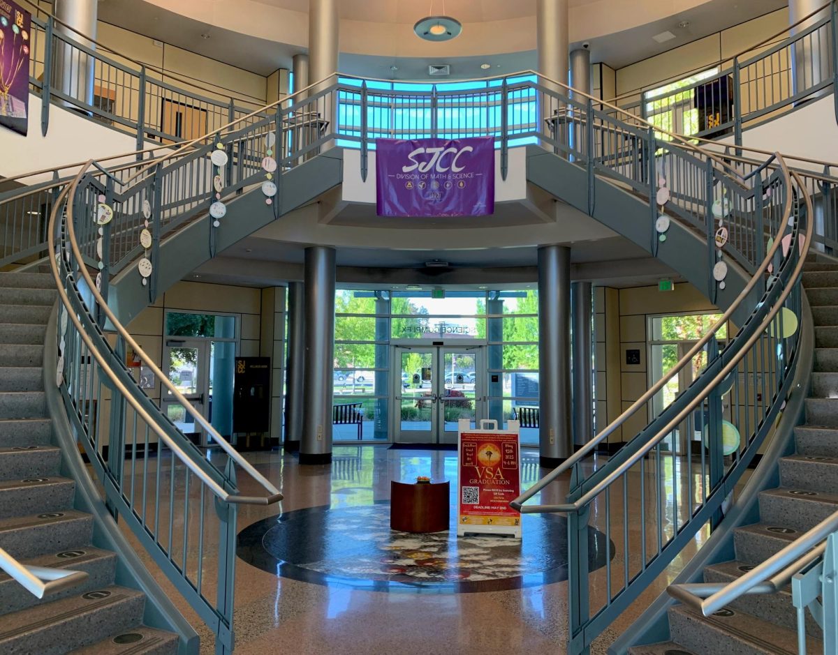 Foyer inside the science building at SJCC.