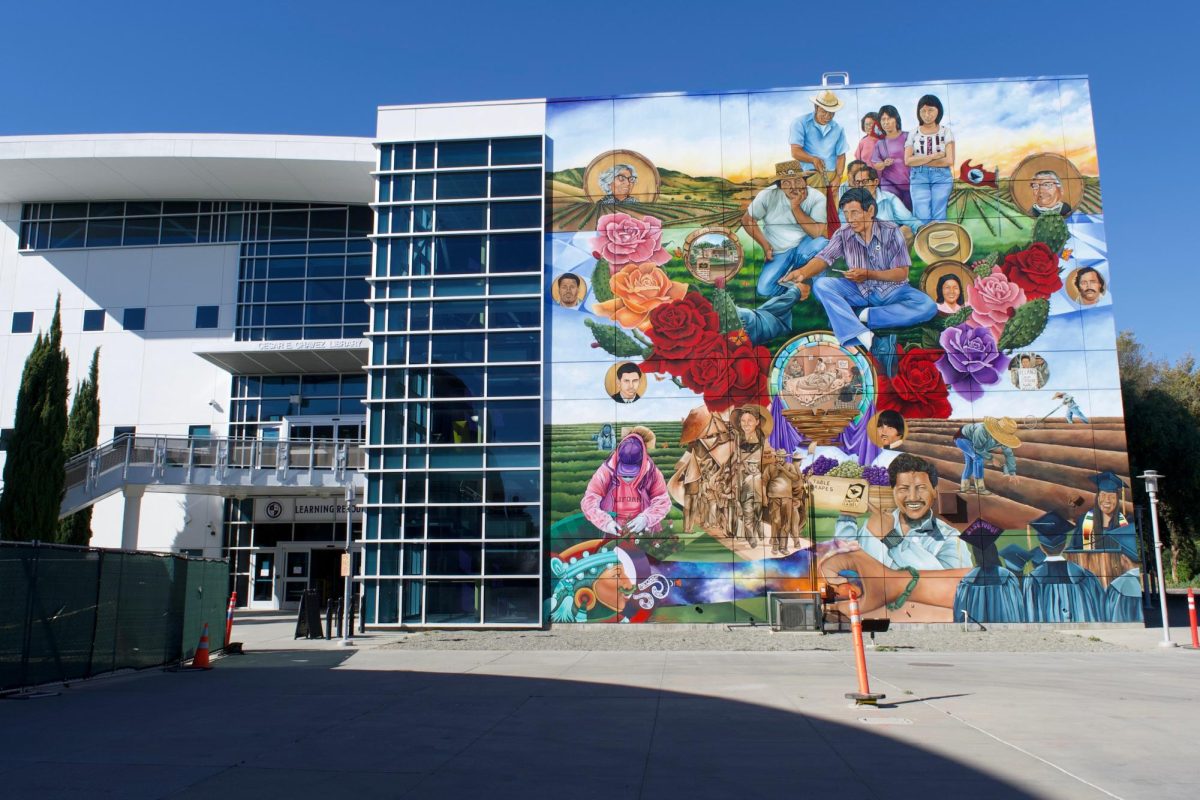 La Causa on the side of the SJCC library.